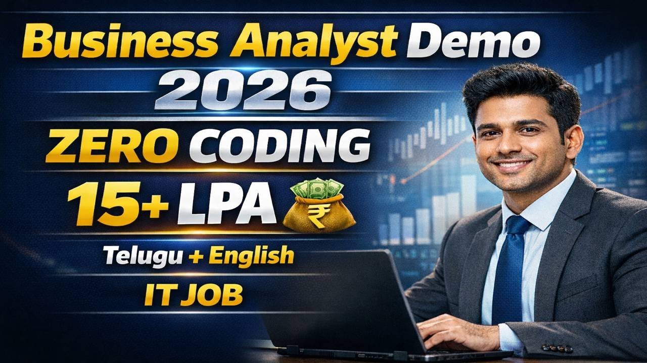 Business Analyst Demo in 2026 Telugu, English | Noncoding Job | High Salary
