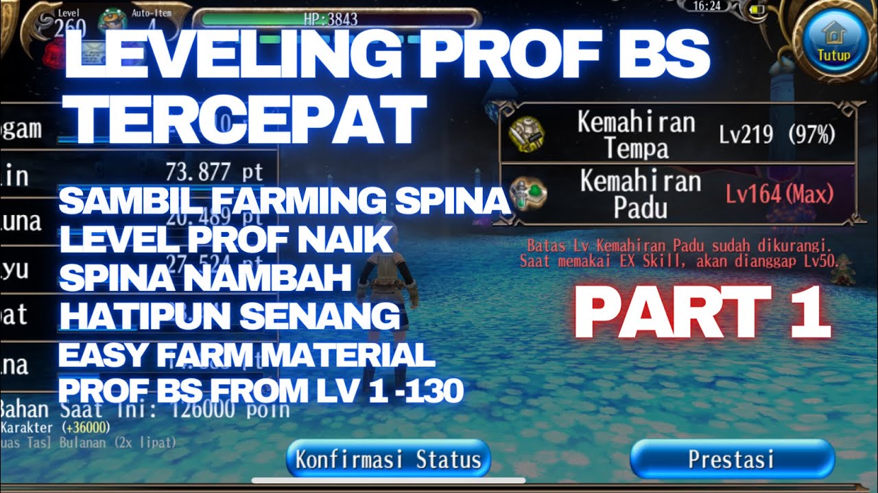 LEVELING PROF BS CEPAT#toramonlineindonesia #toramonlinenewbieguide #toramonlinebuild #farmingspina
