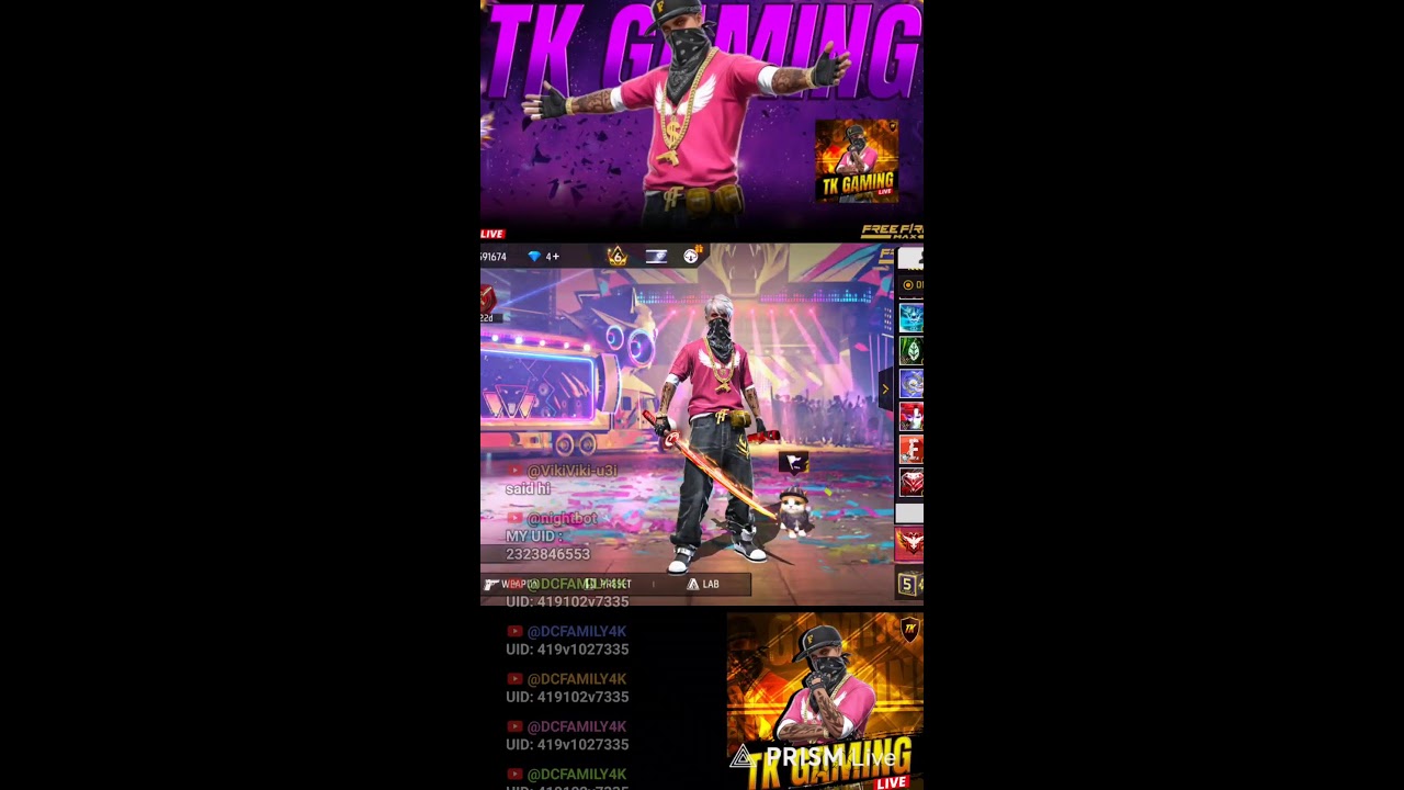 Free Fire Live 🔴 | Rank Push with TK Gaming | Daily Pro Gameplay