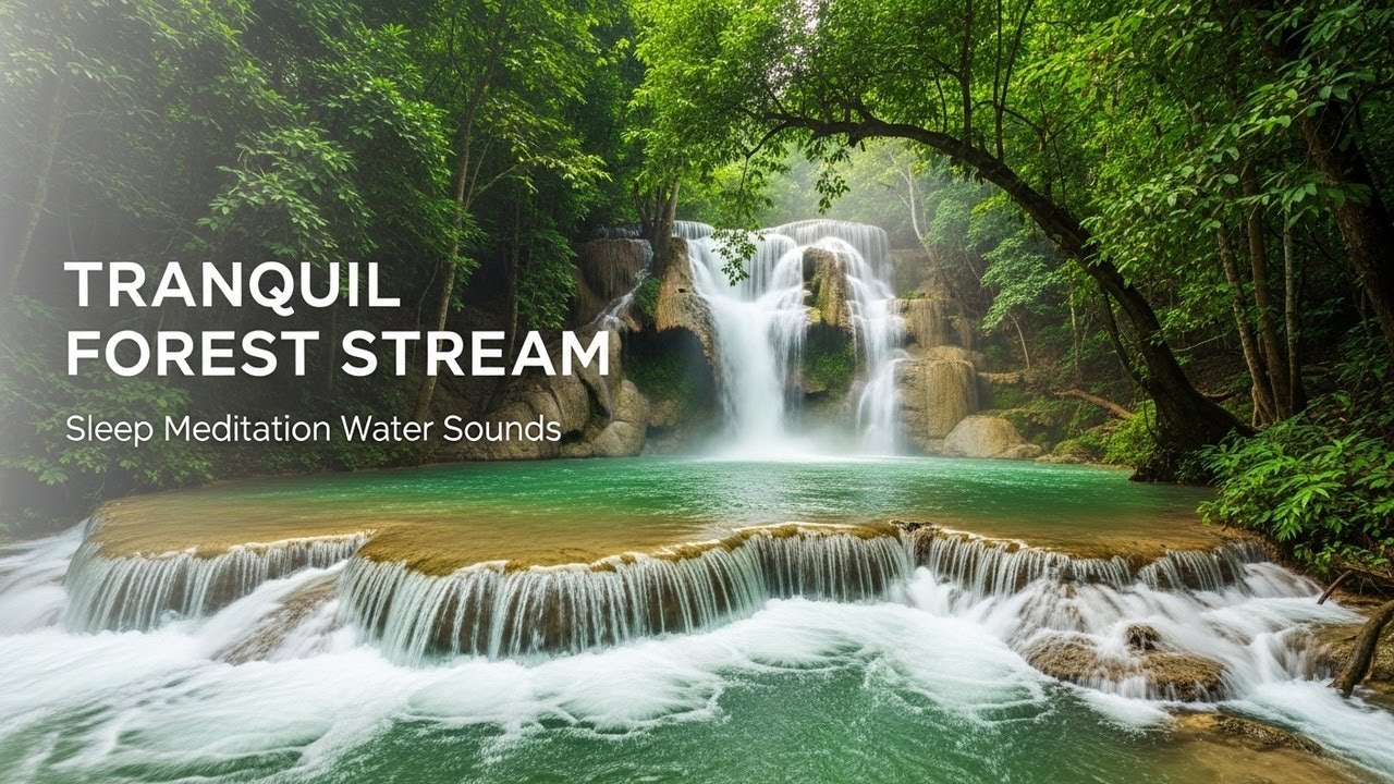 Calming Forest Ambience with Relaxing Water Flow for Sleep Study Meditation and Inner Peace