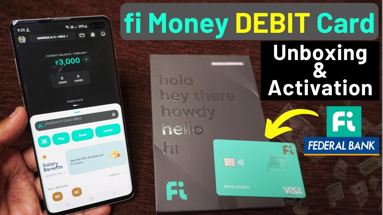 Fi Money Debit Card Unboxing and Activation 🔥🔥 | Life Time Free Fi Bank Debit Card
