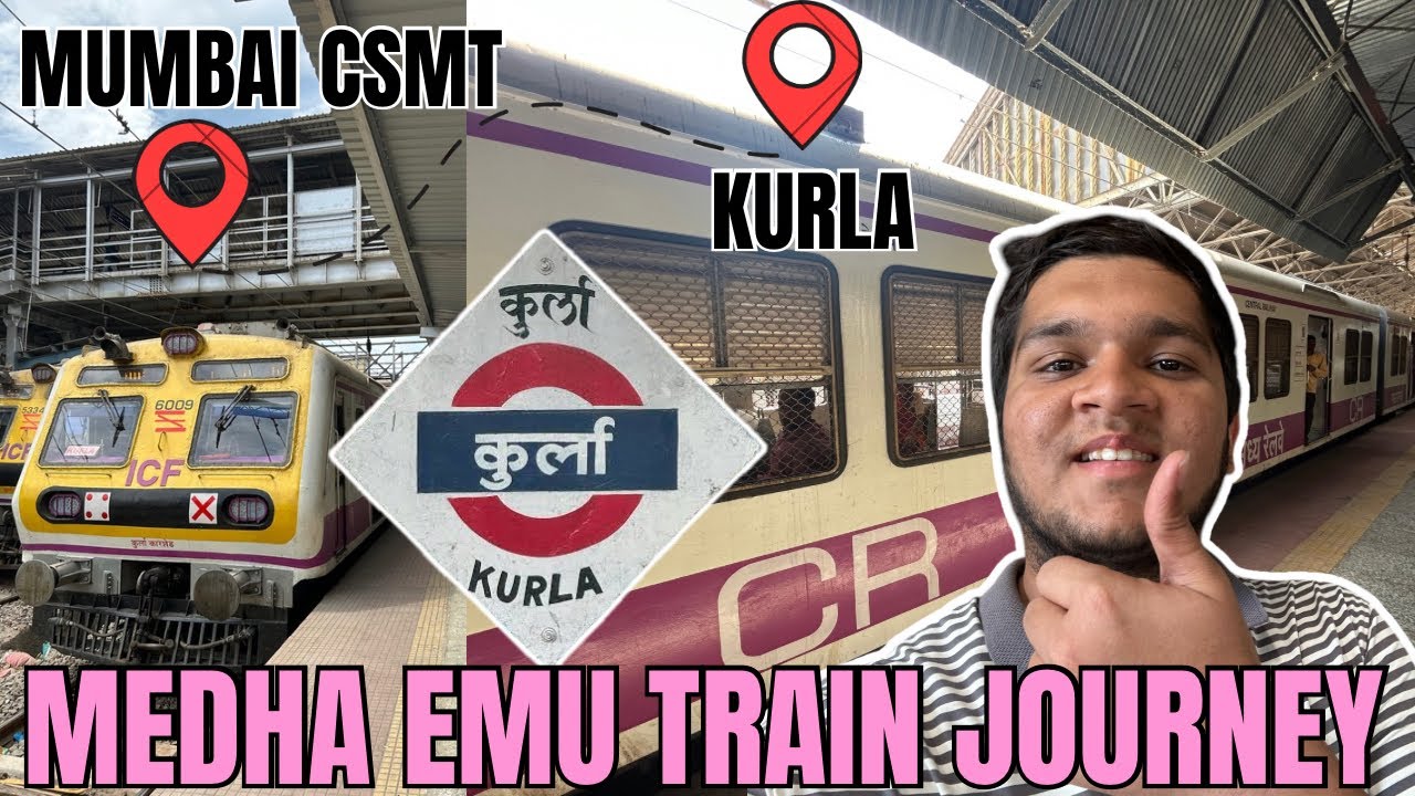 Journey In CR’s Medha Emu Rakes 🚂 | Mumbai CSMT-Kurla Local Train Journey