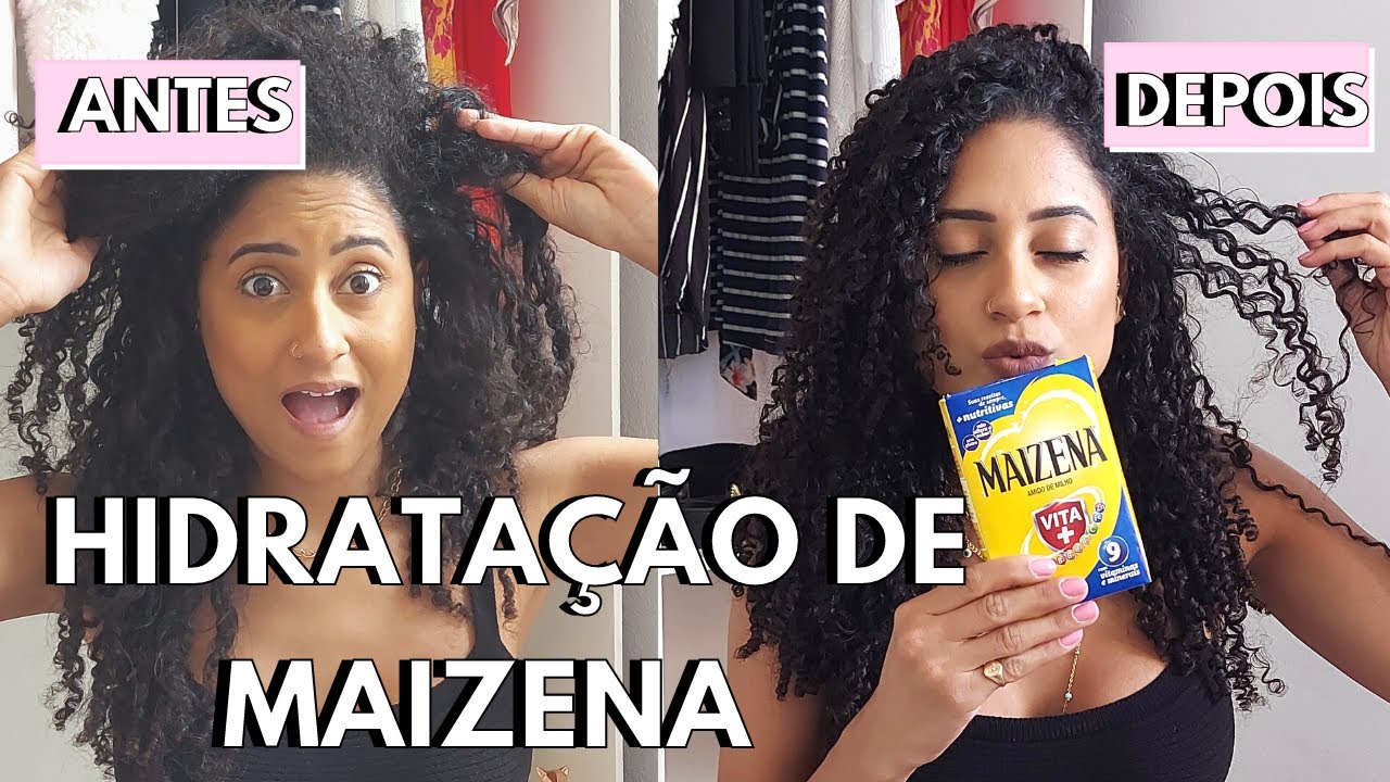 HIDRATAÇÃO PARA CABELOS CACHEADOS / CRESPOS | A MELHOR HIDRATAÇÃO COM MAIZENA