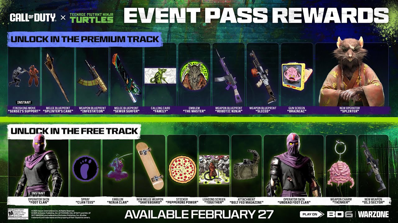 FULL Black Ops 6 TMNT Event Pass Showcase... (Season 2 Reloaded Roadmap)
