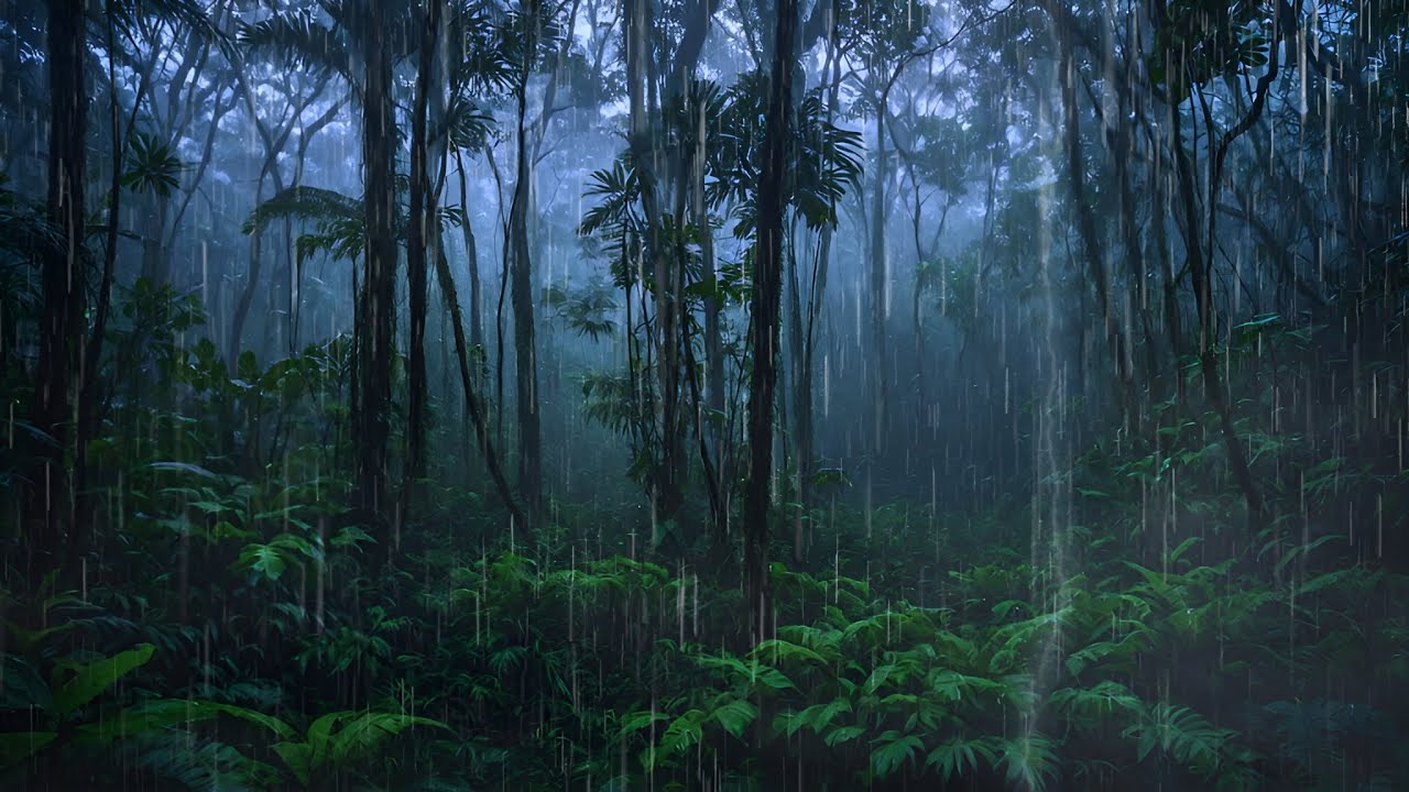 Heavy Rain & Thunderstorm Sounds for Deep Sleep, Relaxation, and Stress Relief