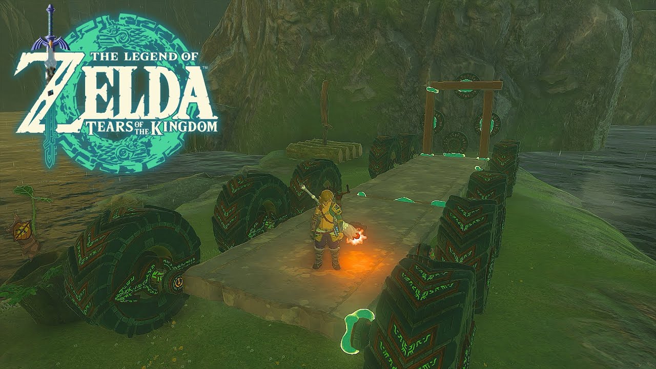 Driving A Long Stone Through The Gerudo Canyon in Tears of the Kingdom!