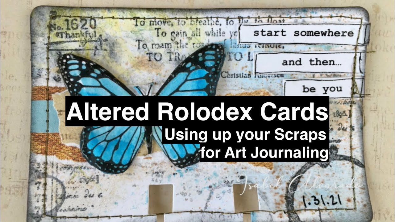 Altered Rolodex cards (Art Journaling) - Using up Scraps for Quick Art Journaling Projects