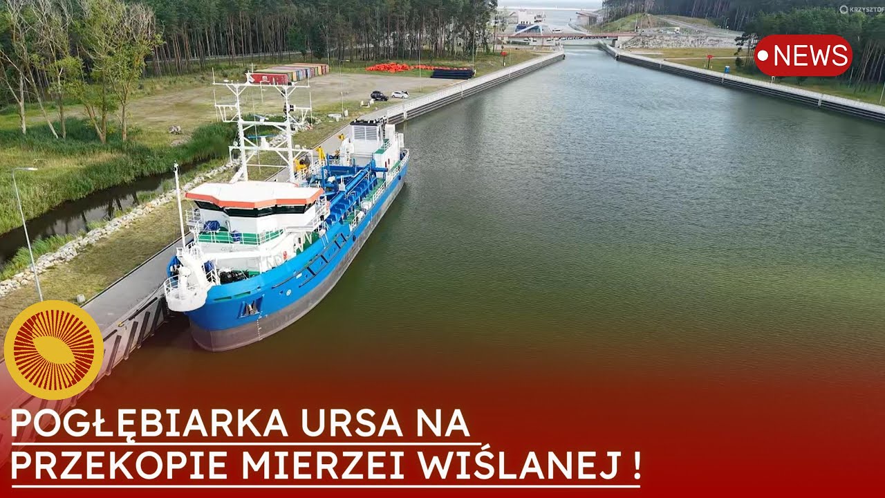 POGŁĘBIARKA URSA NA PRZEKOPIE MIERZEI WIŚLANEJ-@KRZYSZTOFPL