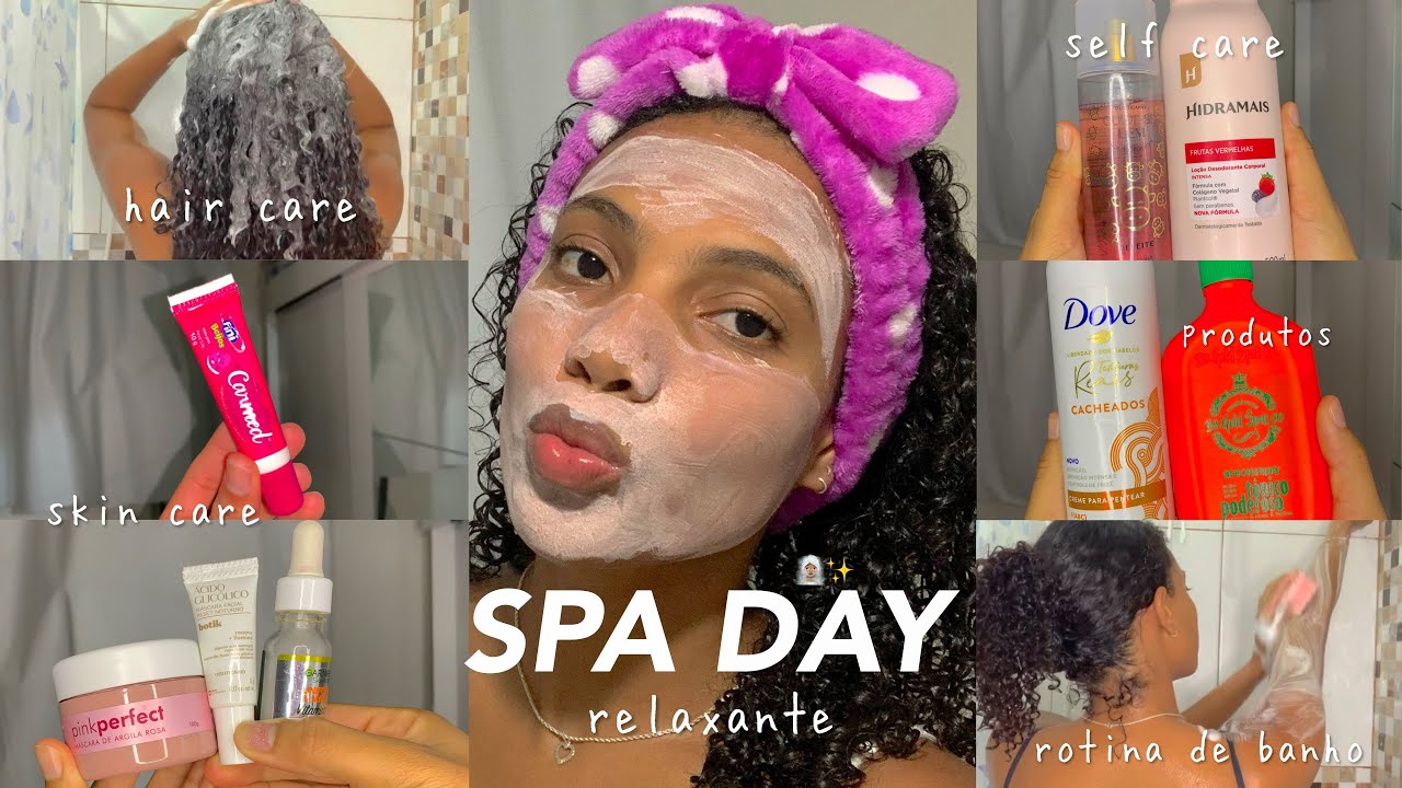 SPA DAY 🧖🏽‍♀️🫧 autocuidado, skin care, cabelo, rotina de banho 🚿✨