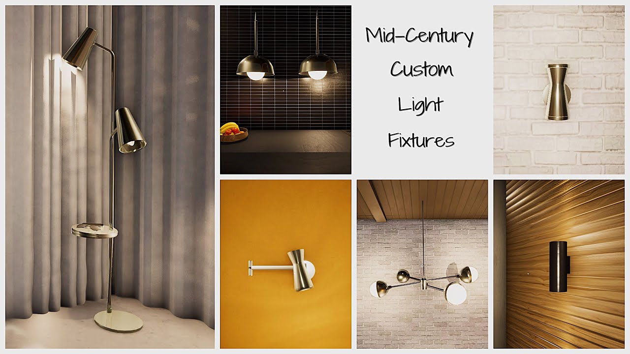 HOUSE FLIPPER 2 • Mid-Century Custom Lighting  • DYI Tutorial