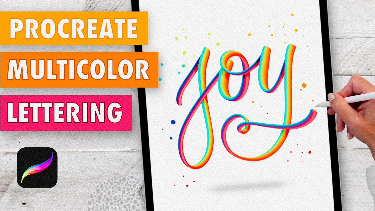 Beautiful Multicolor Lettering in Procreate - must try! 😍