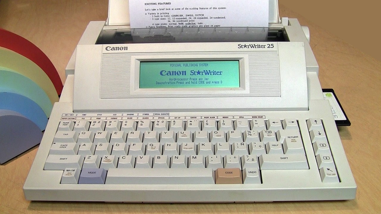 1996 Canon StarWriter 25 - A lobotomized computer?