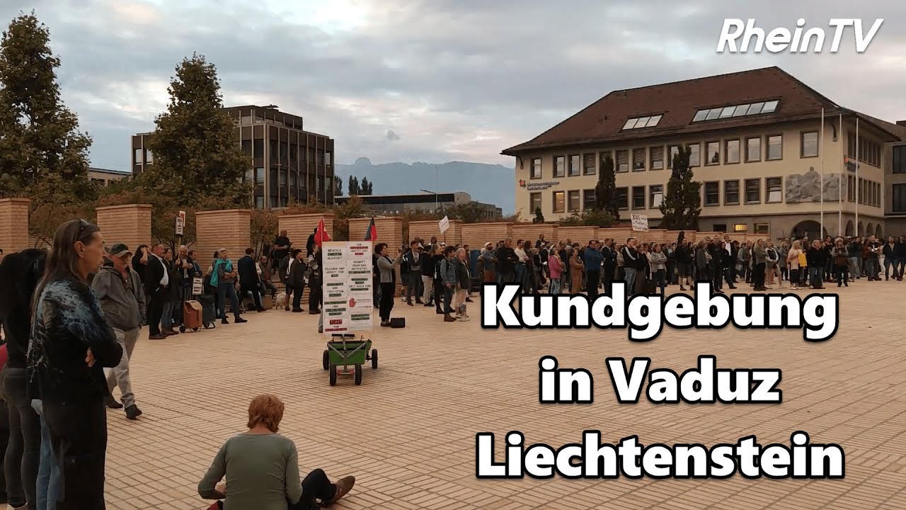 RheinTV LIVE von der 21. Kundgebung in Vaduz mit Ruedi Weber und G&uuml;nther Hellrigl am 07.03.22