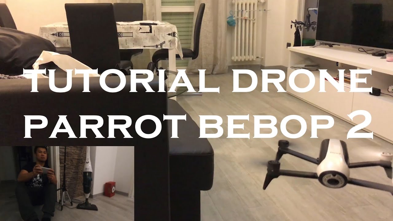 Tutorial Drone ITA Parrot Bebop 2 principianti: Batteria Eliche App Android iPhone + Volo in casa