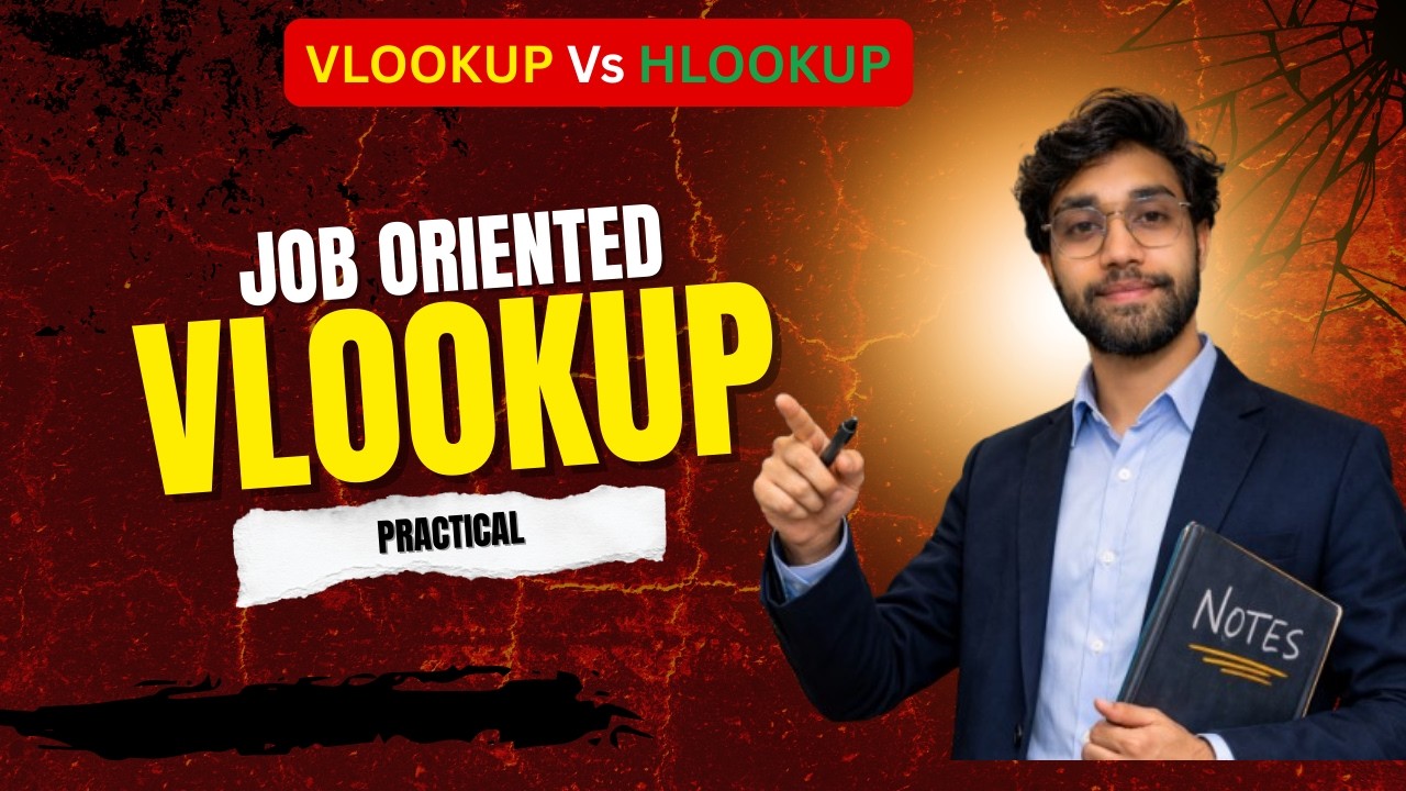 VLOOKUP vs HLOOKUP in Excel | Excel Lookup Formula Full Practical | Job Oriented Excel