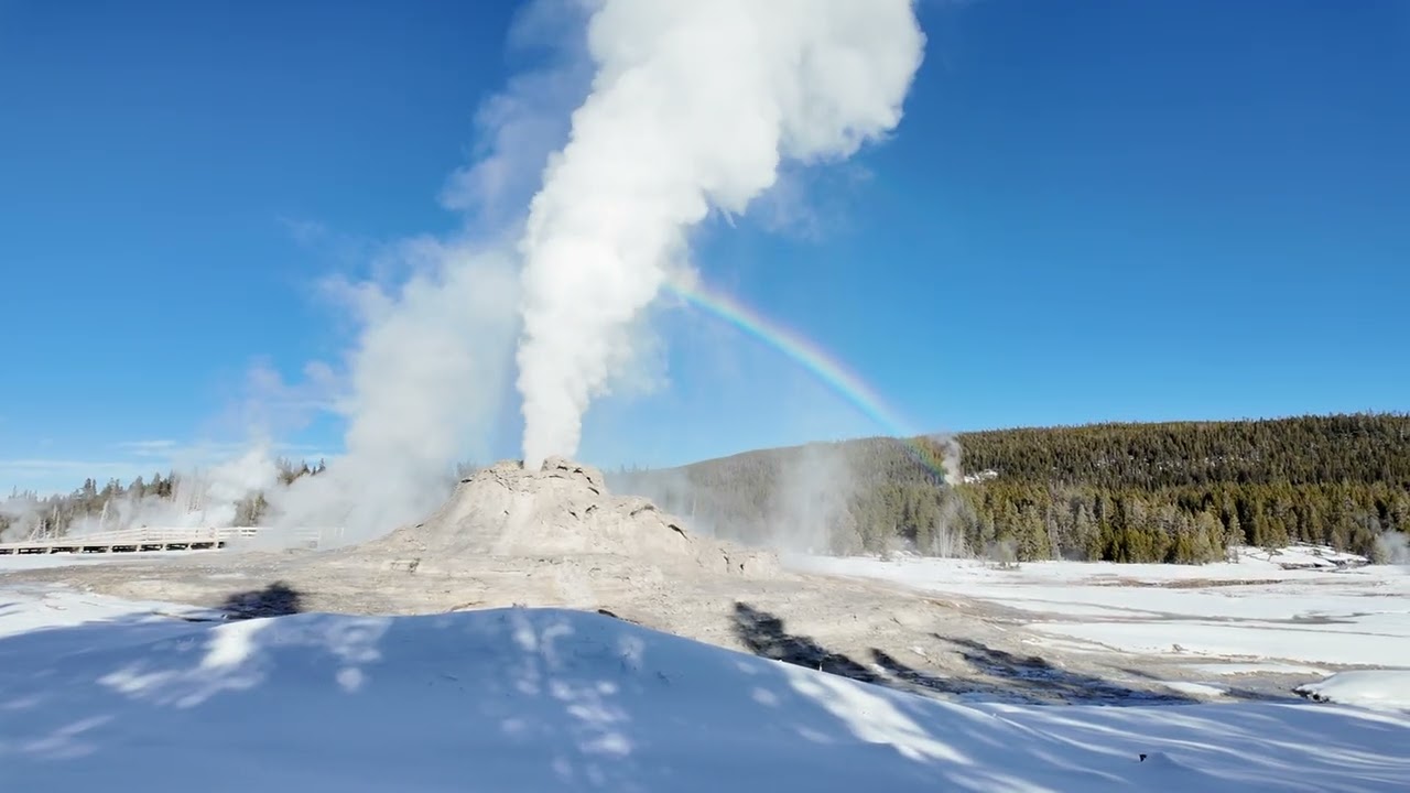 Yellowstone: Old Faithful New Years Eve Upper basin stroll