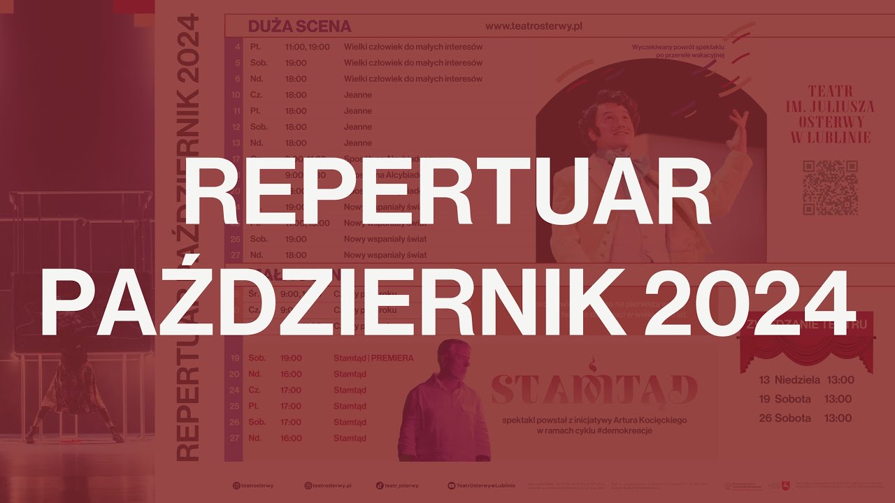 Październik w Teatrze Osterwy w Lublinie. Zobacz co Cię czeka!