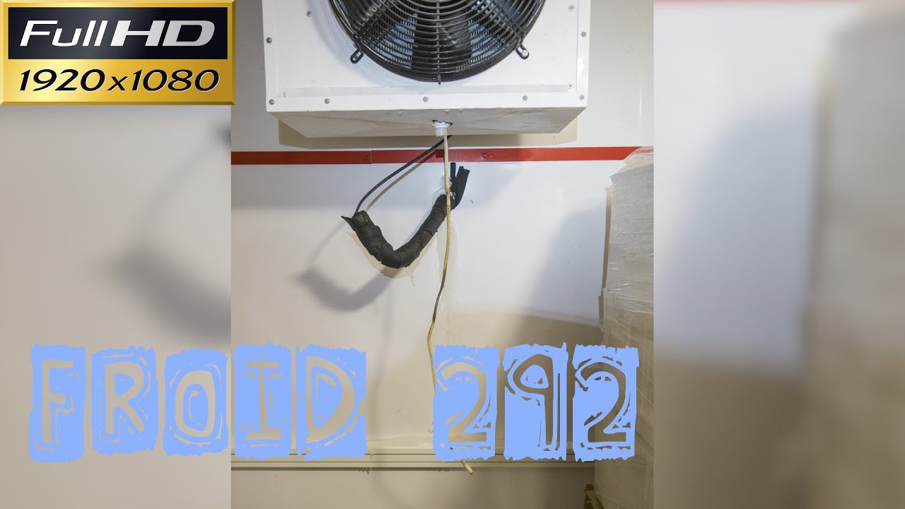 Froid292-L'évacuation des condensats de cette évaporateur de chambre froide négative a été arrachée