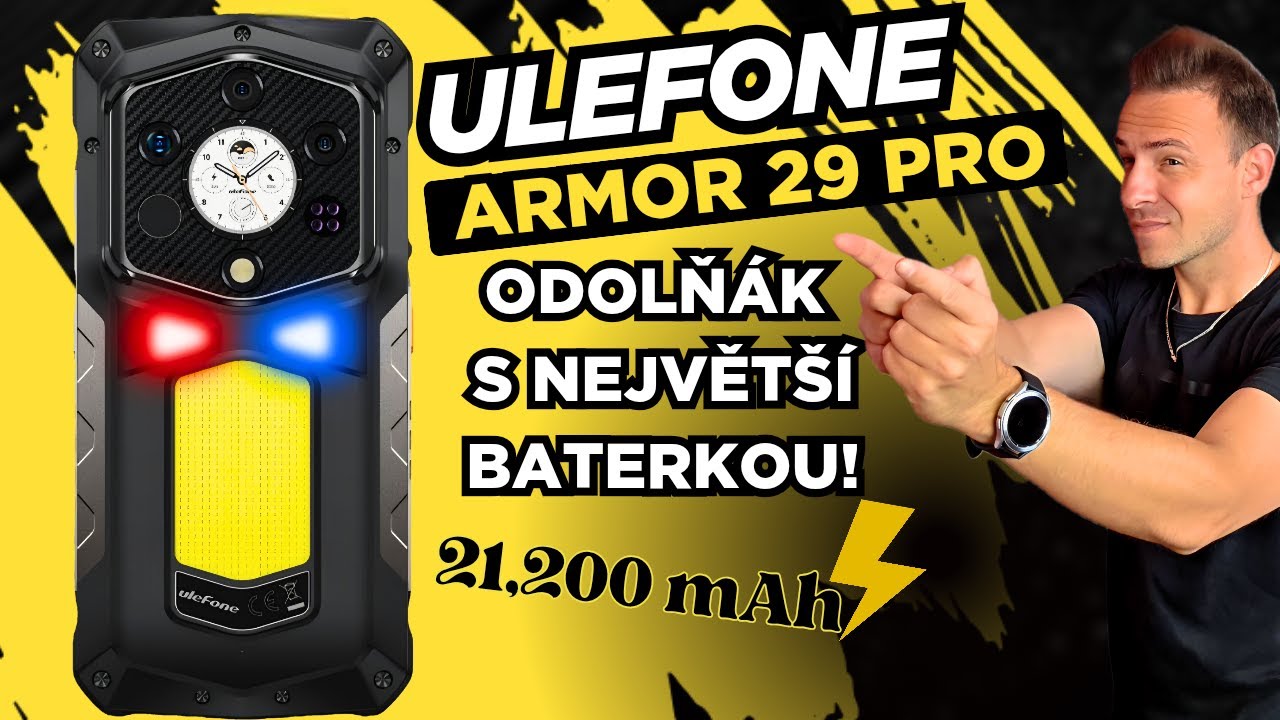 UleFone Armor 29 Pro: Odolňák s Gigantickou baterkou a 2 displeji! Recenze