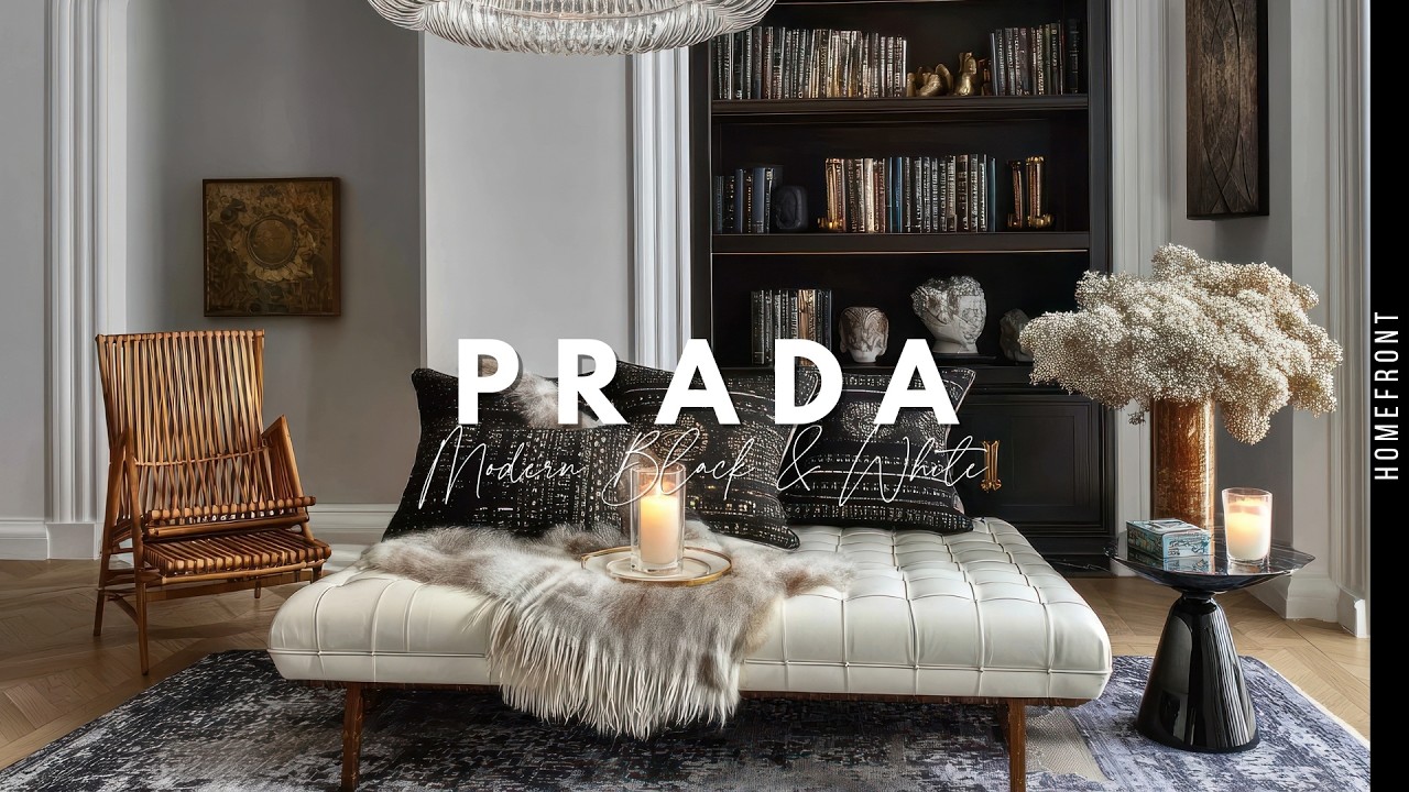 Inside a Prada Inspired Luxury New York House | Modern Black & White Interior Design