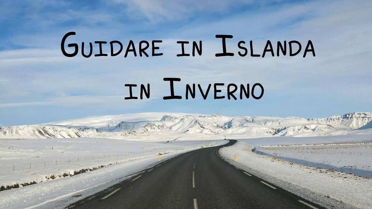 Islanda. Guidare in Islanda in inverno.