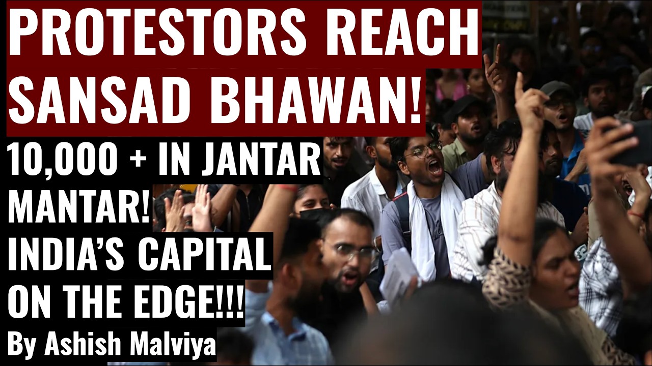 MASSIVE GENZ PROTESTS IN INDIA! GENZ PROTESTORS REACH SANSAD BHAWAN! VIRAL VIDEO FROM JANTAR MANTAR