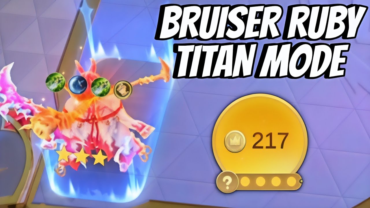 REALLY SICK STRATEGY!! 3 STAR TITAN RUBY VS EVERYONE!! MAGIC CHESS GO GO 