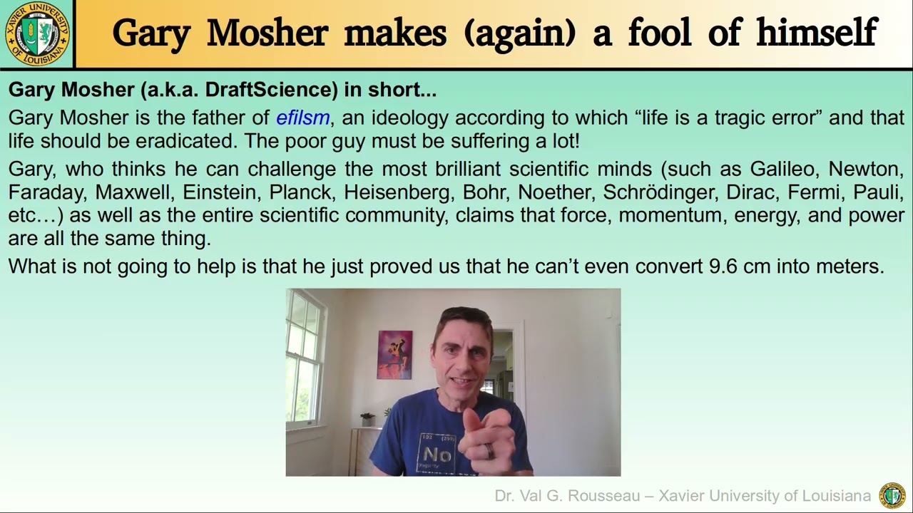 Гэри Мошер (он же DraftScience) (снова) выставляет себя дураком