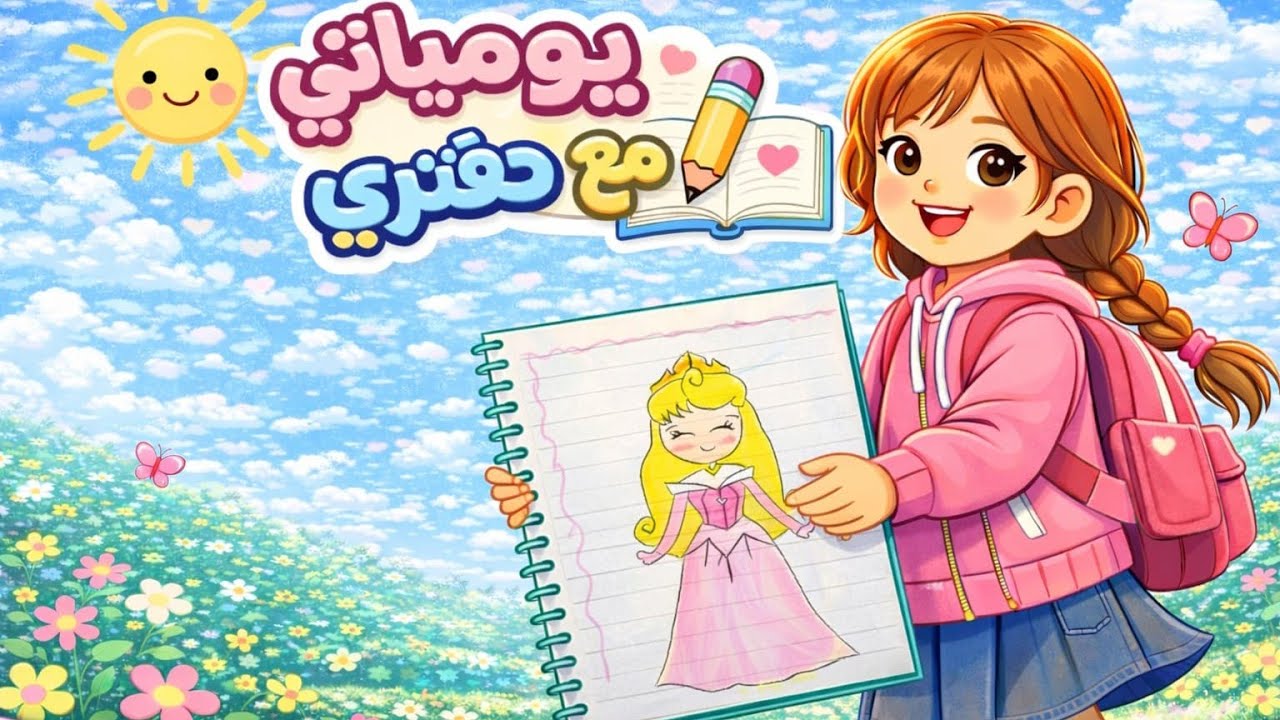 تزيين دفاتر تعليم رسم الاميره اورورا🩷