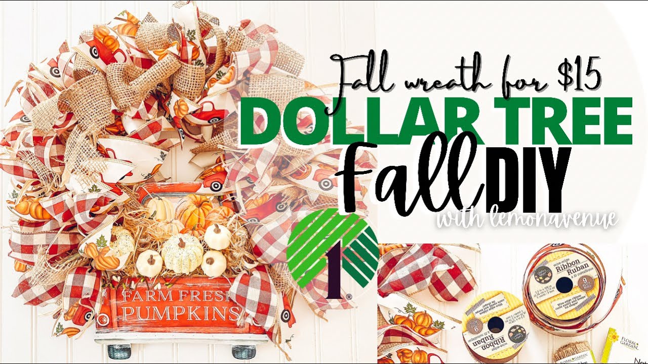 DOLLAR TREE FALL DIY | Fall Wreath | $15 🍁🍂🍁