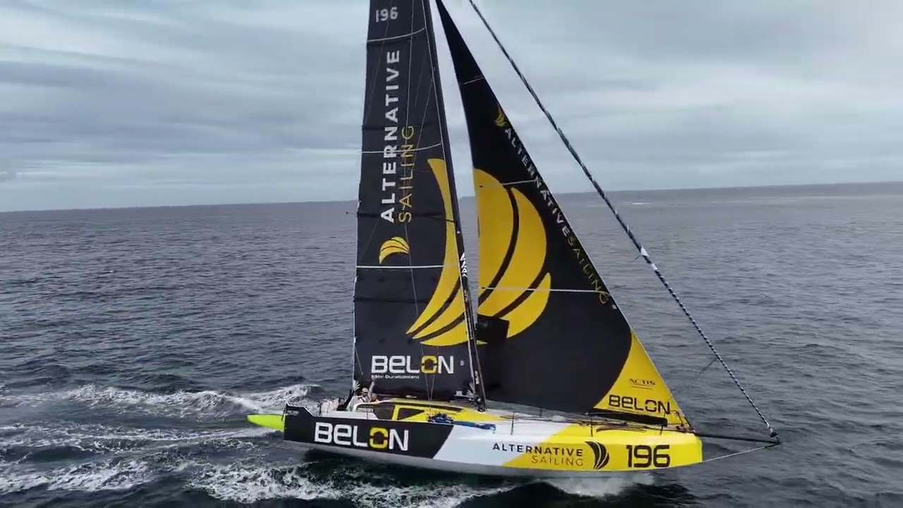 Alternative sailing class 40 passing the Fastnet Rock   #RolexFastnetRace #Cherbourg #sailing