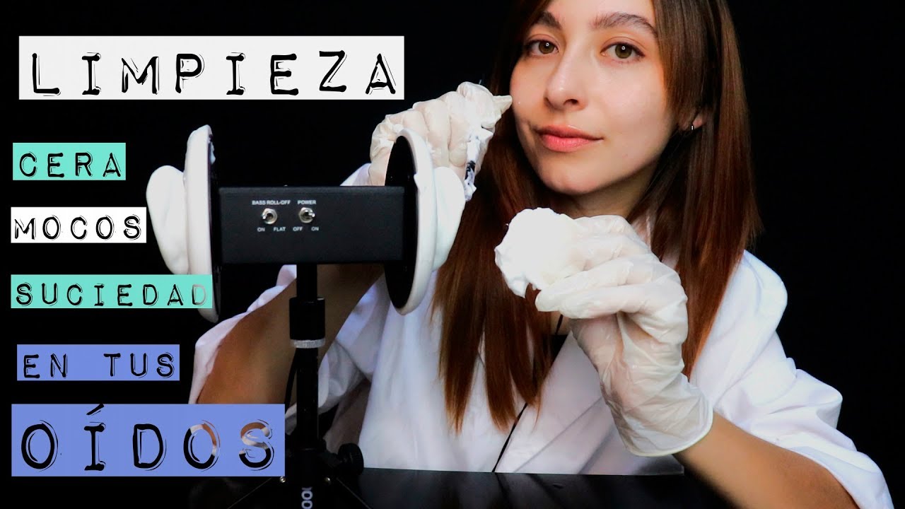 ASMR Limpieza Susurrada de Oídos. Sacando suciedad de tus Orejas. Role Play En Español