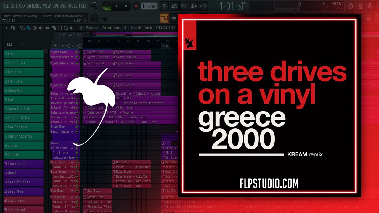 Three Drives On A Vinyl - Greece 2000 (KREAM Remix) (FL Studio Remake)