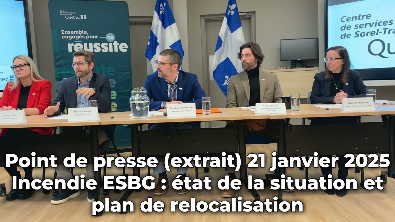 Incendie ESBG : état de la situation et plan de relocalisation des élèves