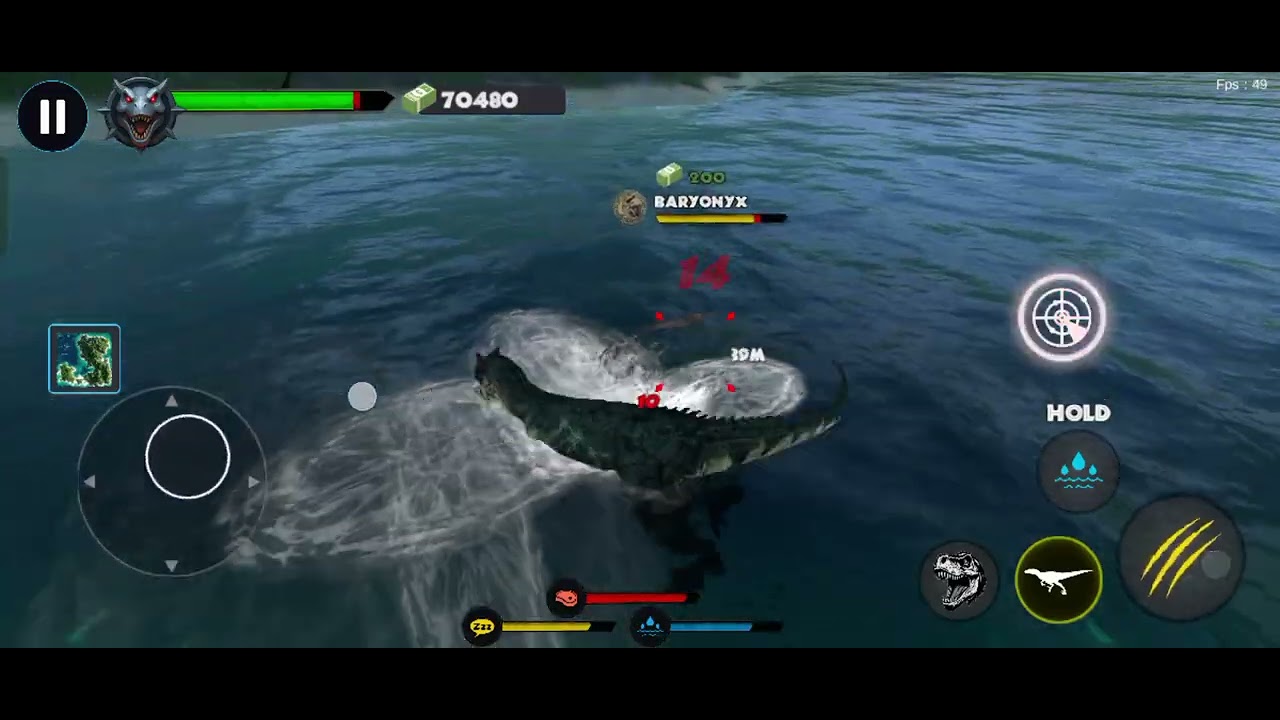 I fight all dino peke skin Allosaurus