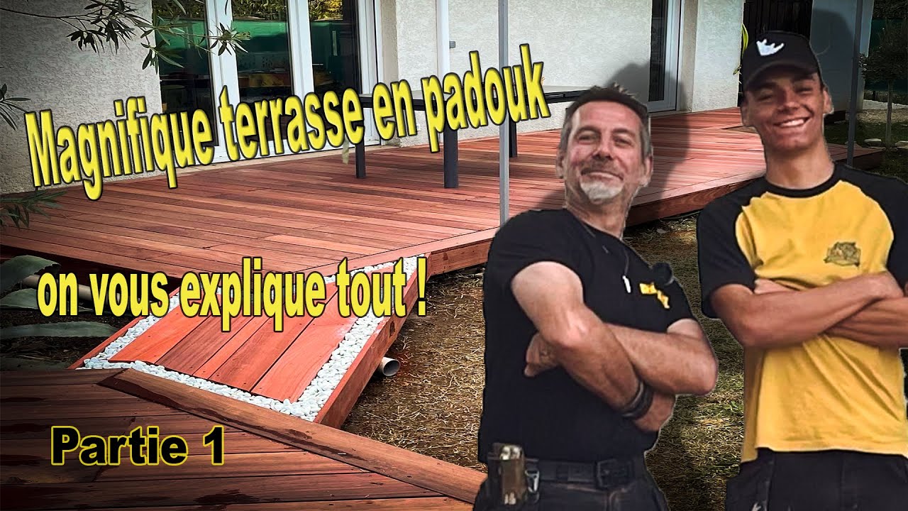 Magnifique terrasse en padouk , on vous dit TOUT pas à pas!