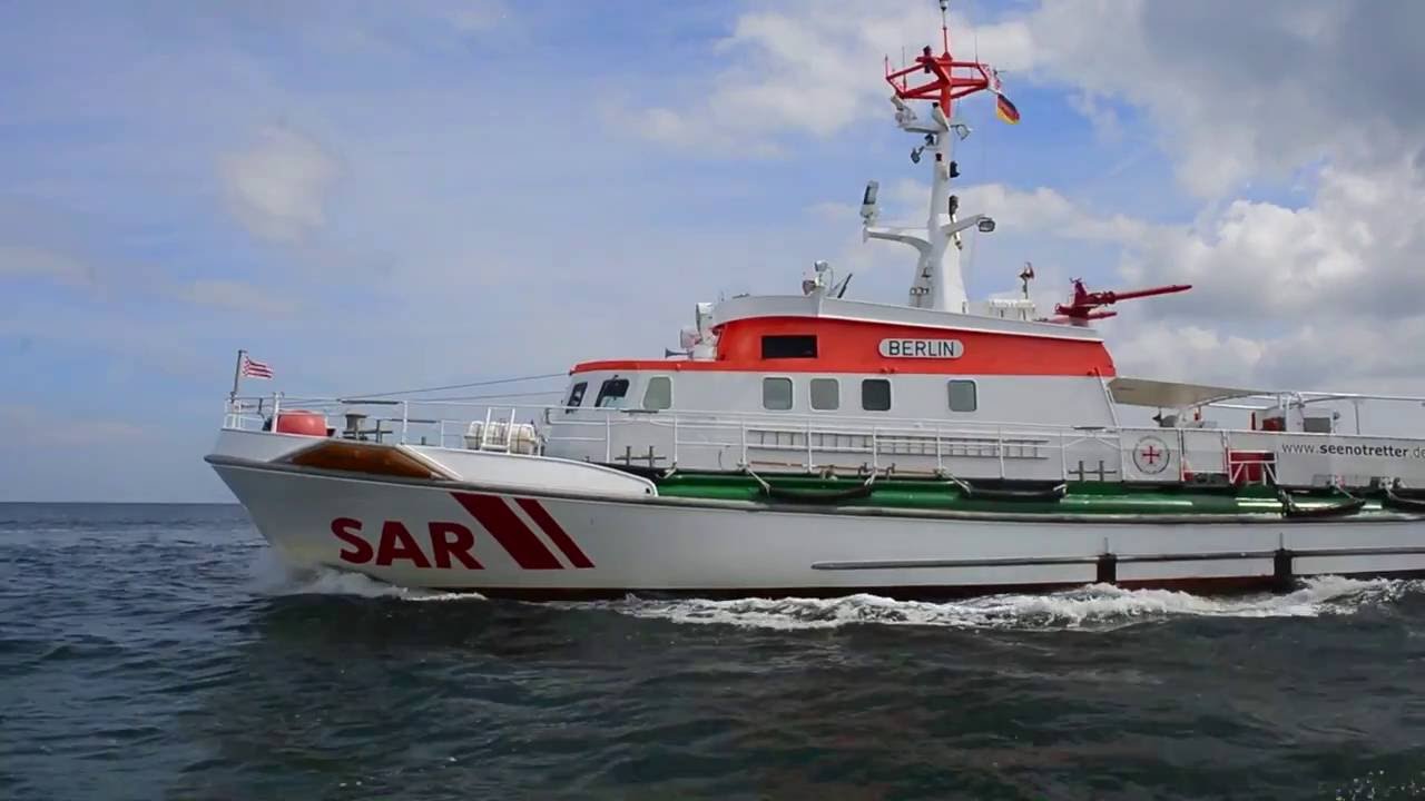 Shipsforsale Sweden, Berlin, Lurssen shipyard German rescue ship for sale. DGzRS. Sold.