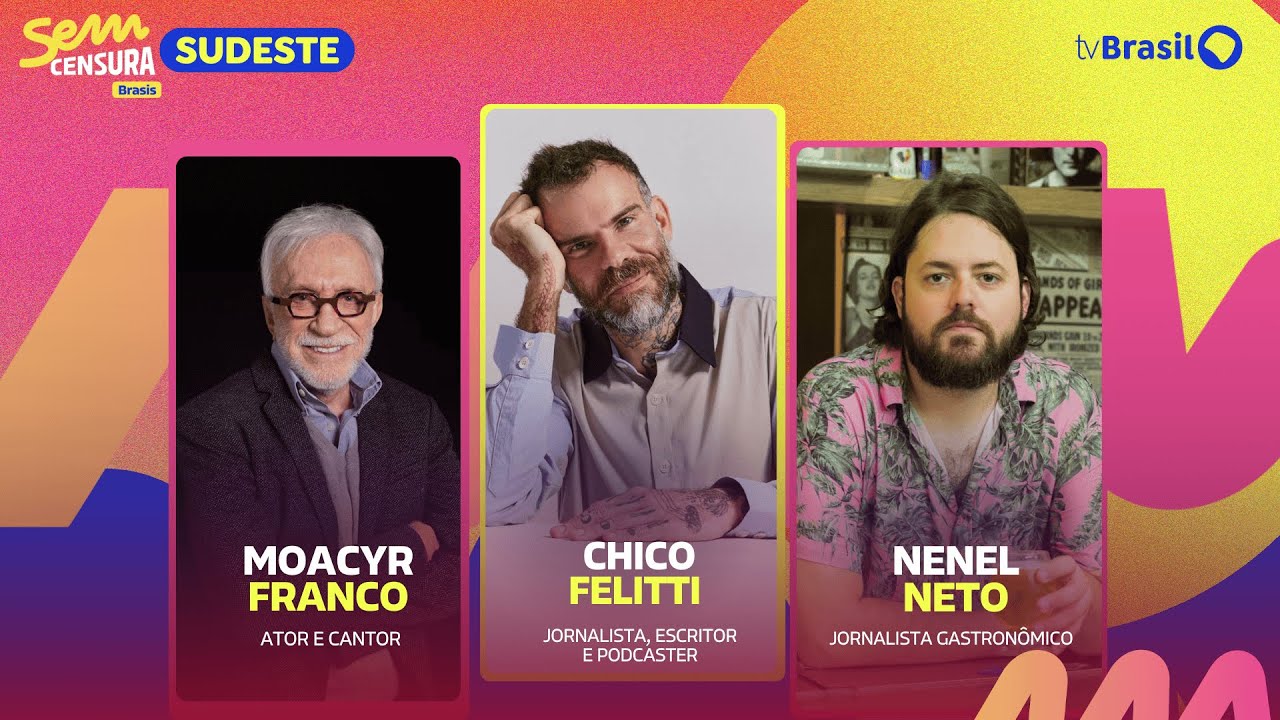 🔴 SEM CENSURA RECEBE MOACYR FRANCO, CHICO FELITTI E NENEL NETO