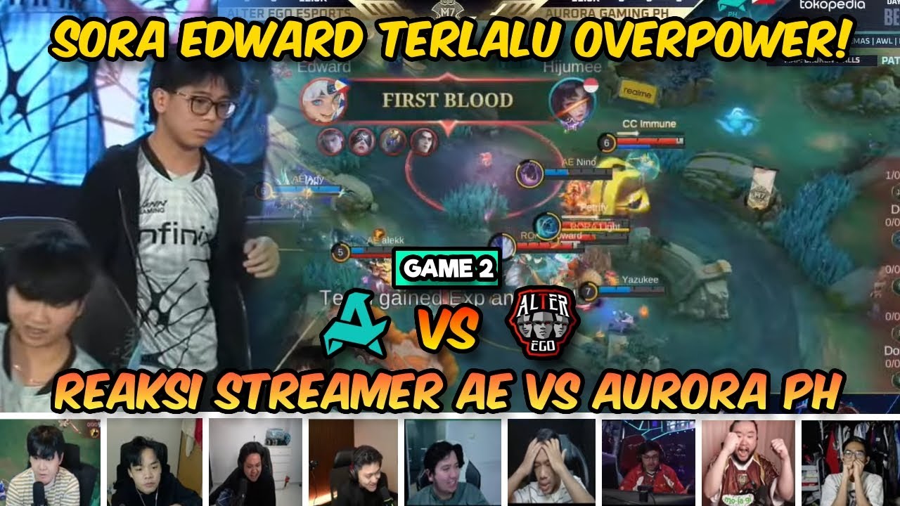 GROCK CAHYO JAGO BANGET GILA❗ REAKSI STREAMER AE VS AURORA PH GAME 2 (M7 GRAND FINAL)