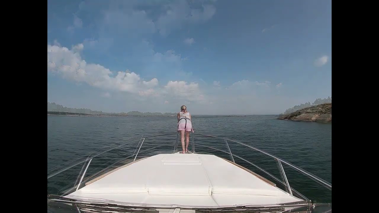 Marex 300 Suncruiser, Hurrikan 22 08 19, Stockholms skärgård