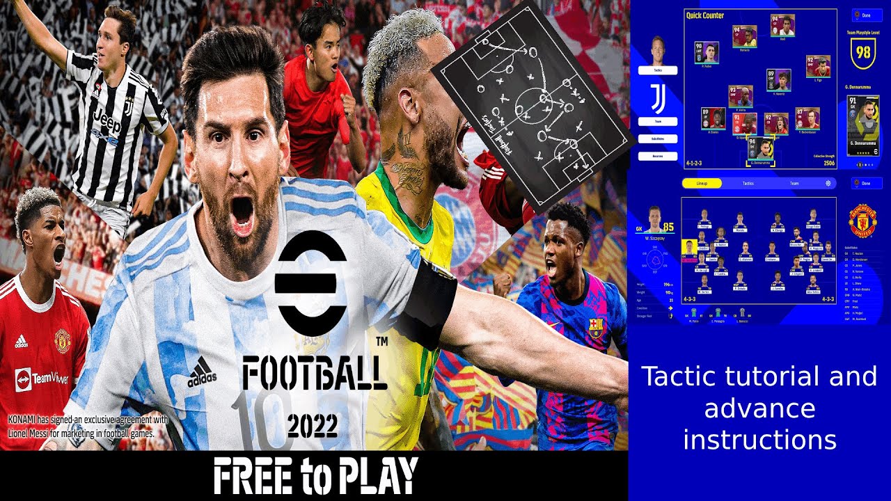 How to create tactic eFootball2022 version1.0 Match Authenticate and Dream TeamPES22 tactic tutorial
