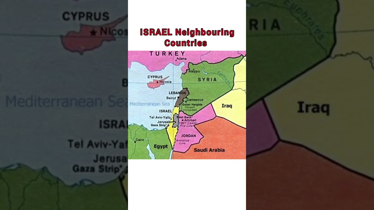 Israel neighbouring countries in map