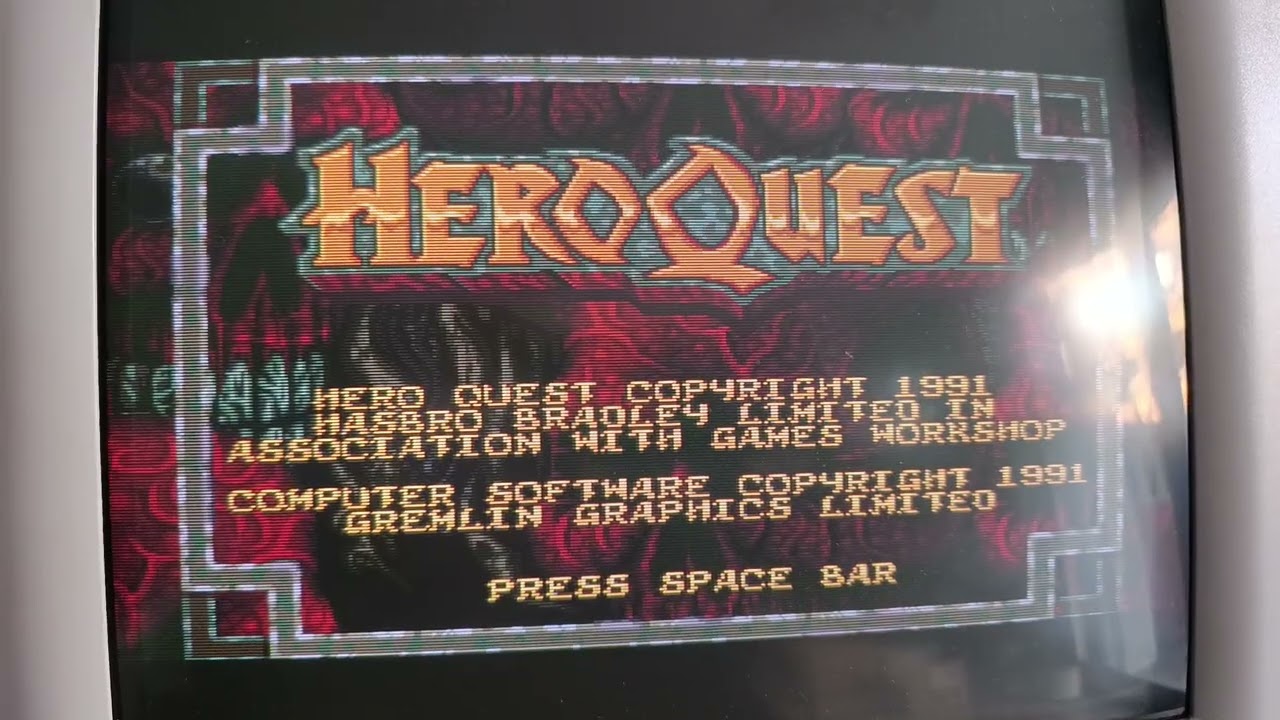 Hero Quest Amiga 500 intro on a PC CRT 31Khz