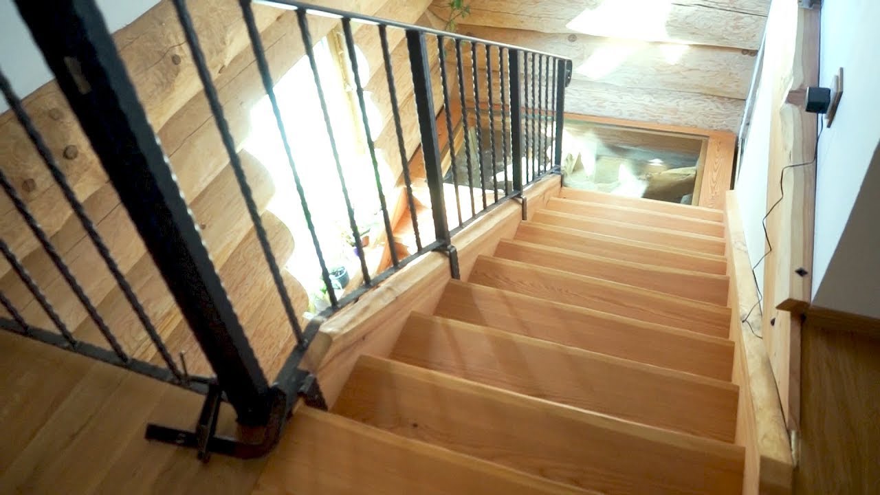 Amazing  LOG CABIN Stairs - START to FINISH