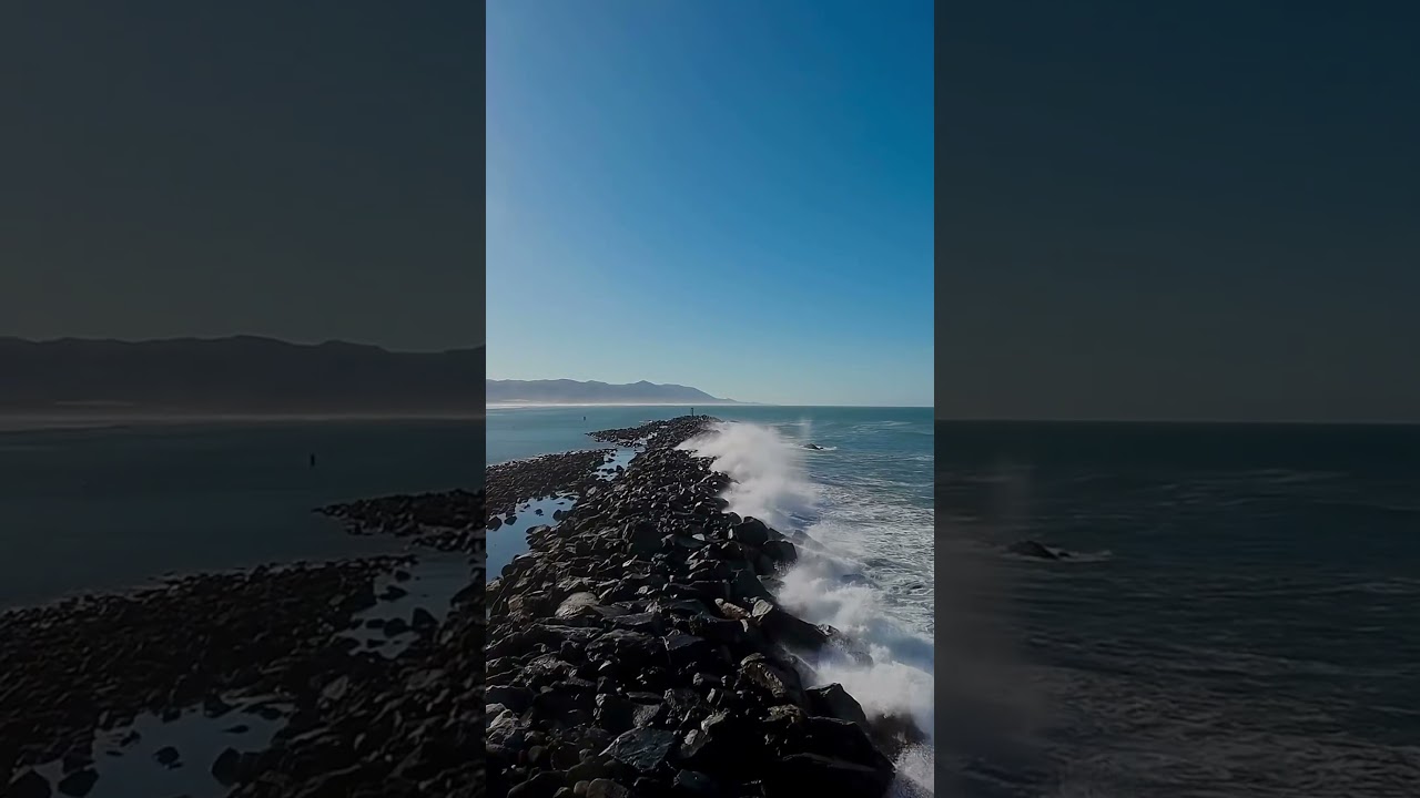 Ripping Surf on Morro Bay&rsquo;s Jetty&rsquo;s CA #california #dji #surfing #surf #ocean #waves #morrobay