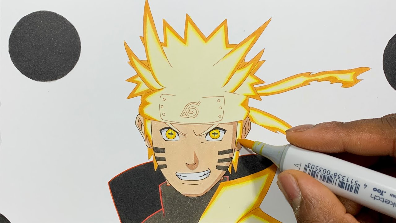 How to Draw Naruto Sage of Six Paths Mode Easy - Naruto Shippuden