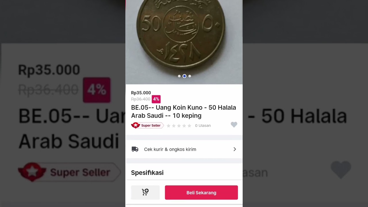 35.000 harga uang kuno 50 halalah arab saudi 1428 #shorts