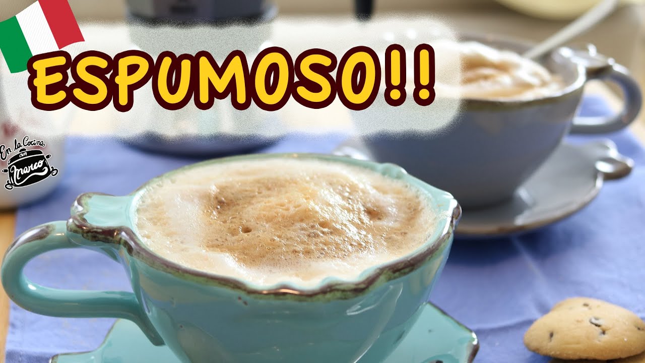 Como hacer capuchino casero SIN MAQUINA espumoso cremoso ☕️🍼 italiano 🇮🇹 Cappuccino receta fácil