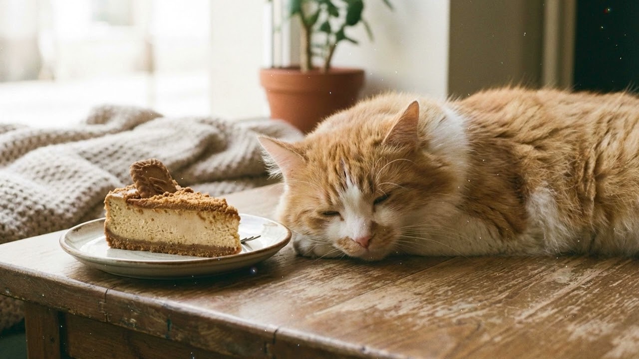 Soft Study Music 🥖🧀 Biscoff Cheesecake | Clean Instrumental for Work and Reading
