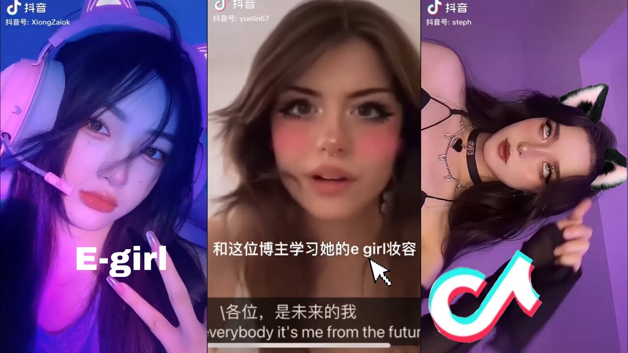 E-Girl Makeup Tutorial  ❤ | New E-Girl Trend on Chinese TikTok DOUYIN | TikTok Compilation